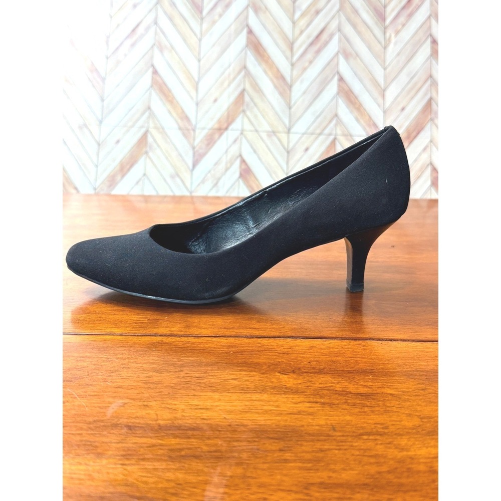Alex Marie Black Pointed Toe Kitten Heel‎ Pumps Womens 6.5 M Classic Work Shoe